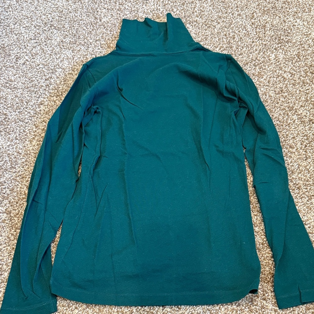 J. Crew Mercantile Hunter green Turtleneck Top